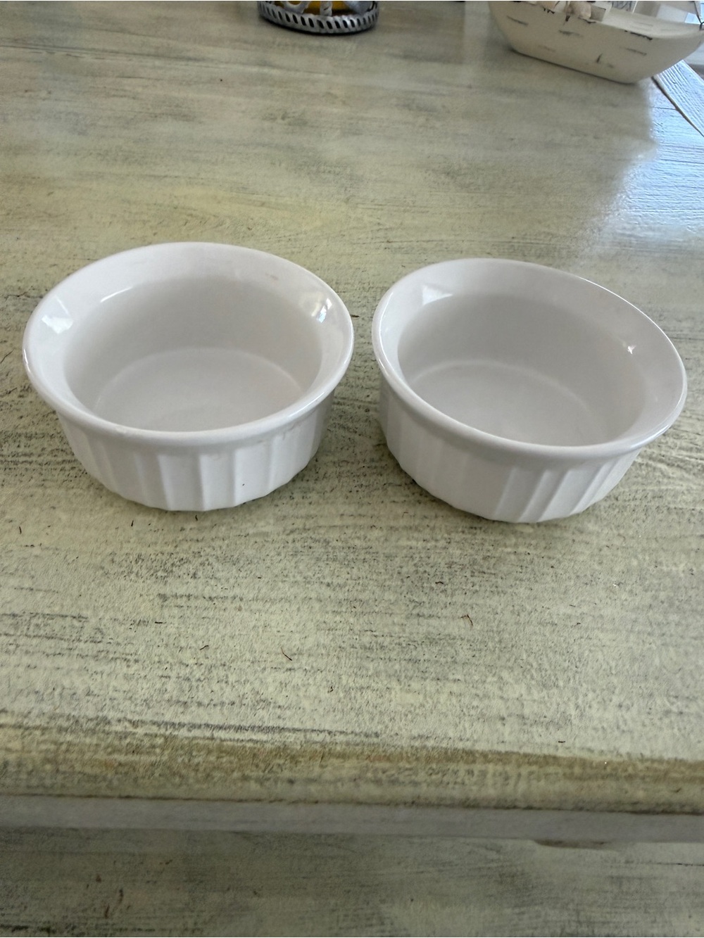 Corningware White Ceramic Ramekins Set of 2